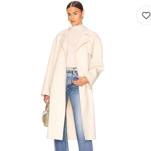 THEORY Stone Winsome wrap wool trenchcoat